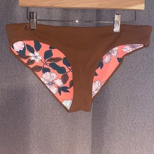 Maaji reversible bikini bottom brown/pink floral
